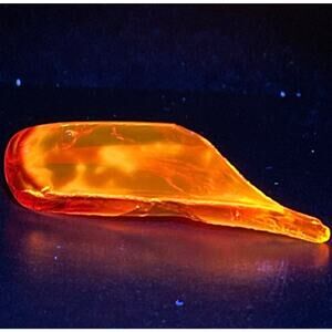Amberina Art Glass Cullet Orange Cadmium Glowing #GLSM23177